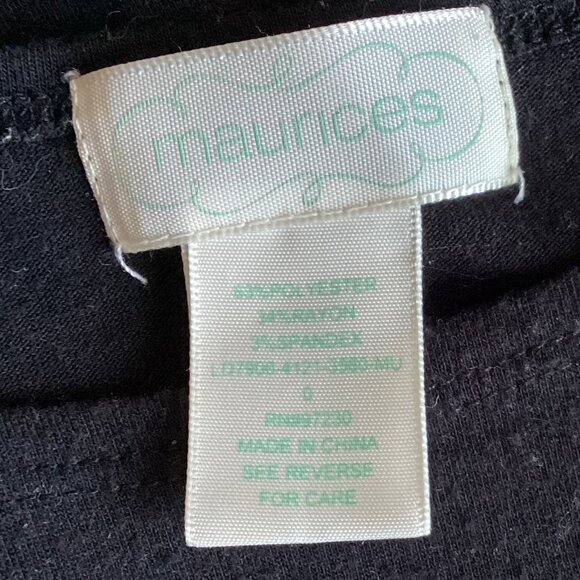 Maurices Women's Black Sequin T-Shirt Top Size 0 Party Shiny - Picture 6 of 6